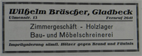 Annonce im Adreßbuch der Stadt Gladbeck 1937