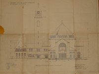 Entwurfszeichnung für die Heilig Kreuz-Kirche zum Bauantrag vom 27. September 1912